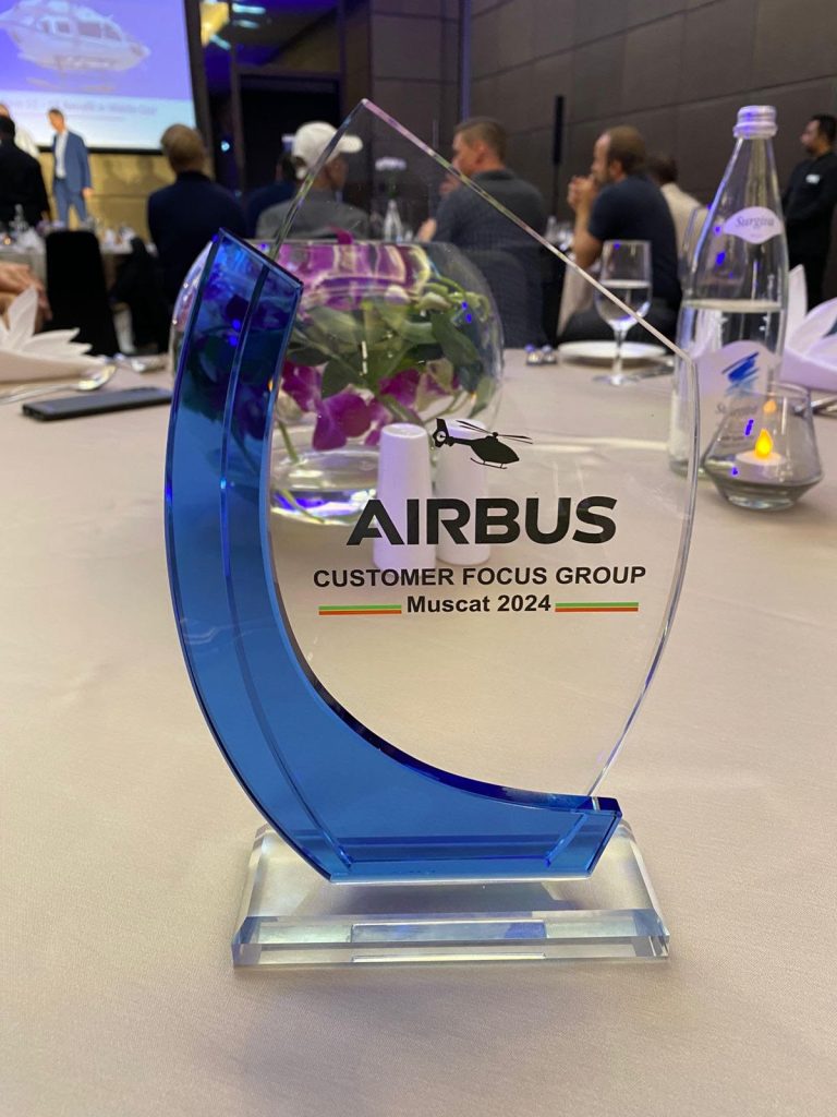 Caption; Customer Focus Group award received by SANParks Air Services