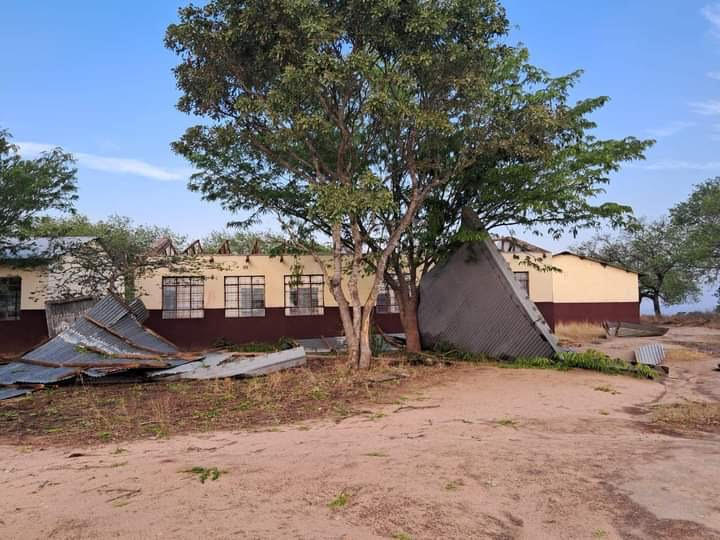 One of the damaged schools