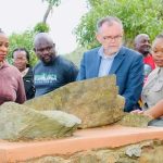 Caption; (left) MEC Masilela and Minister George at the geo-site in Barberton