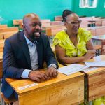 Caption;(left)MEC Thomo and Mayor Nkosi in one of the classrooms